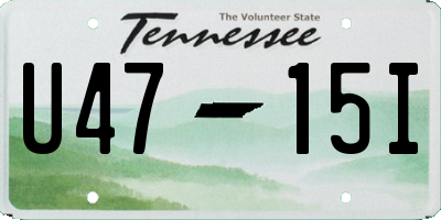 TN license plate U4715I