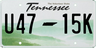 TN license plate U4715K