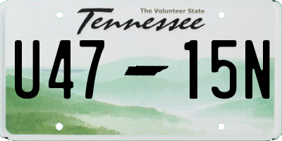 TN license plate U4715N