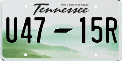 TN license plate U4715R