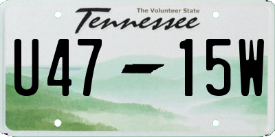 TN license plate U4715W