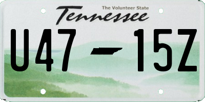 TN license plate U4715Z