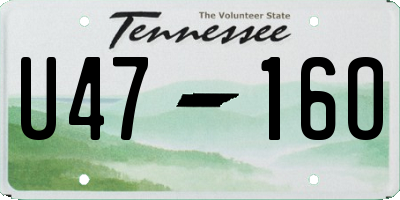 TN license plate U4716O