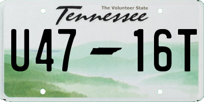 TN license plate U4716T