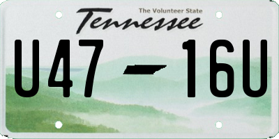 TN license plate U4716U
