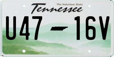 TN license plate U4716V