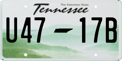 TN license plate U4717B