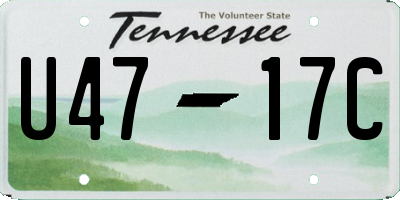 TN license plate U4717C