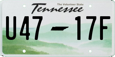 TN license plate U4717F