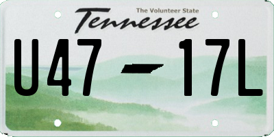 TN license plate U4717L