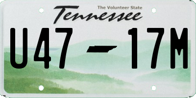 TN license plate U4717M
