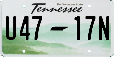 TN license plate U4717N