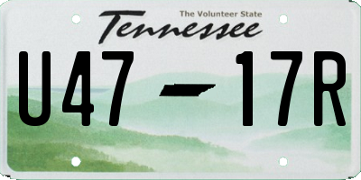 TN license plate U4717R
