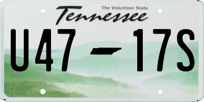 TN license plate U4717S