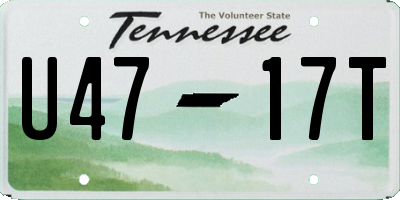 TN license plate U4717T