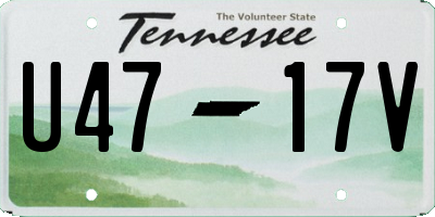 TN license plate U4717V