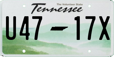 TN license plate U4717X