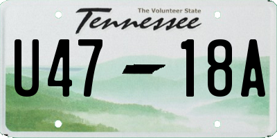 TN license plate U4718A