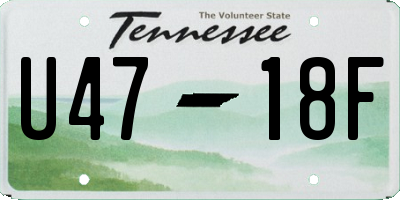 TN license plate U4718F