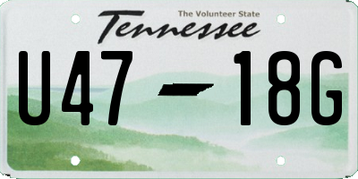 TN license plate U4718G