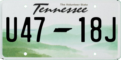 TN license plate U4718J