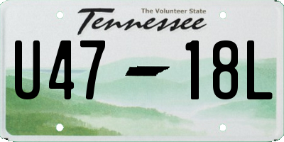 TN license plate U4718L