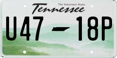 TN license plate U4718P