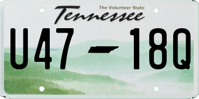 TN license plate U4718Q