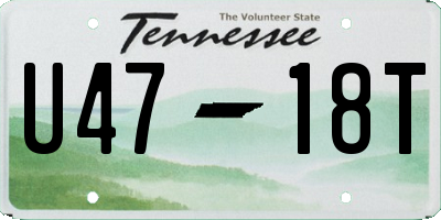 TN license plate U4718T