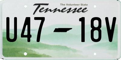 TN license plate U4718V