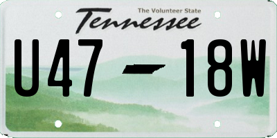 TN license plate U4718W