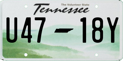 TN license plate U4718Y