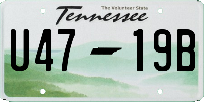 TN license plate U4719B