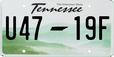 TN license plate U4719F