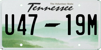 TN license plate U4719M