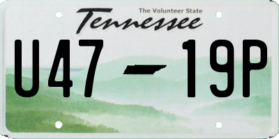 TN license plate U4719P