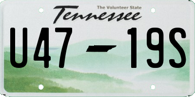 TN license plate U4719S