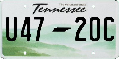 TN license plate U4720C