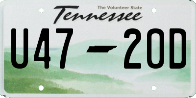 TN license plate U4720D