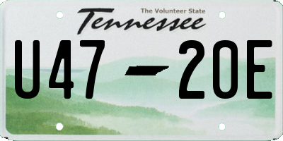 TN license plate U4720E