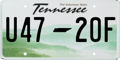 TN license plate U4720F