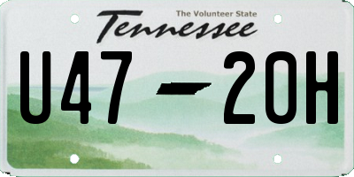 TN license plate U4720H