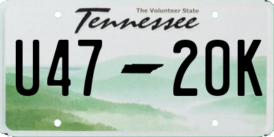 TN license plate U4720K