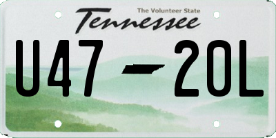TN license plate U4720L