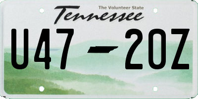 TN license plate U4720Z