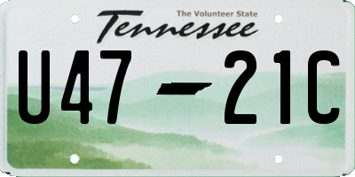 TN license plate U4721C