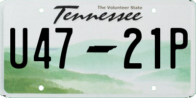 TN license plate U4721P
