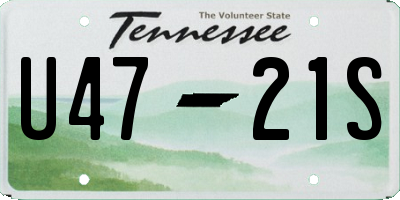TN license plate U4721S