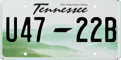 TN license plate U4722B