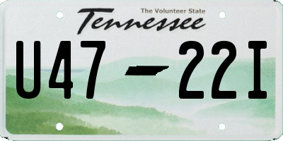 TN license plate U4722I